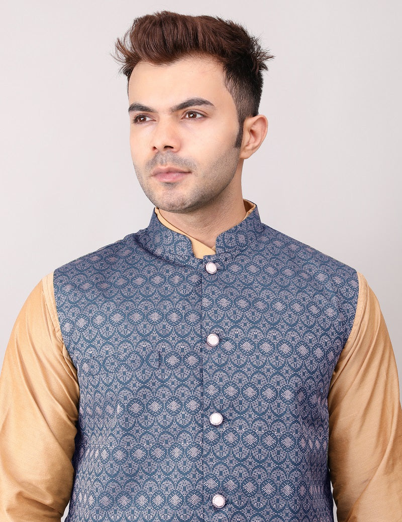 Men's Jawahar cut || Modi Jacket || Nehru Jacket Waist Coat || Vest Ethnic Wear Dark Blue