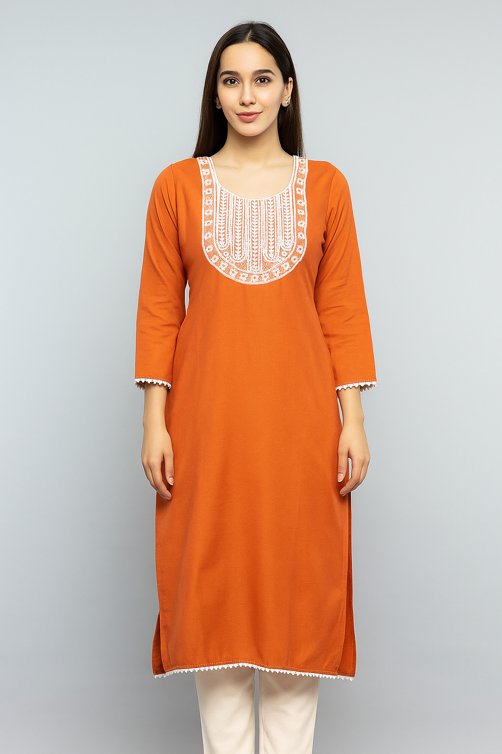 Women's Straight Solid Kurti