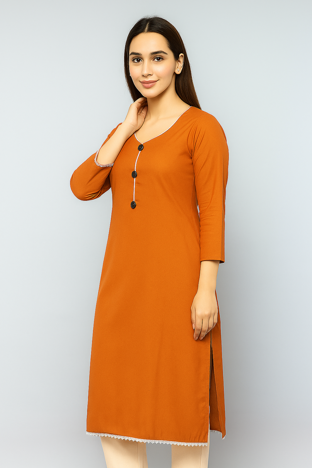 Women's Straight Solid Kurti