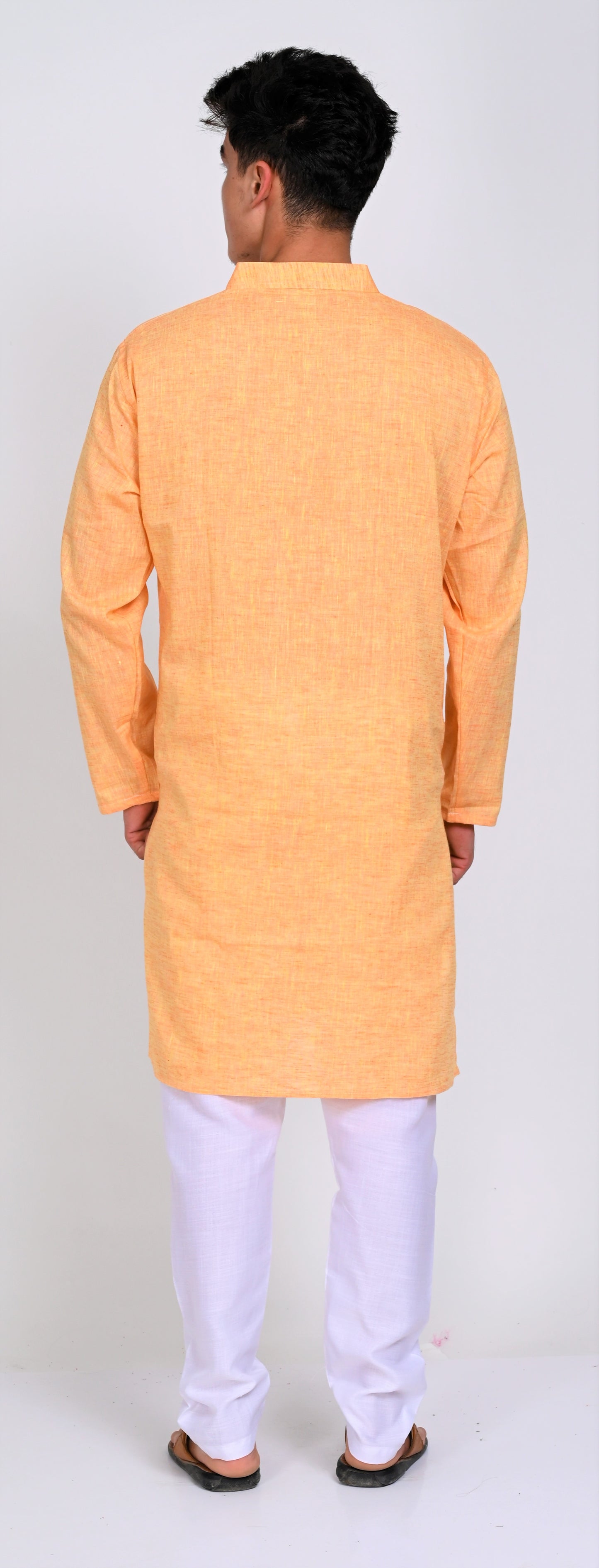 Men's Yellow Premium Cotton Kurta Pajama Set
