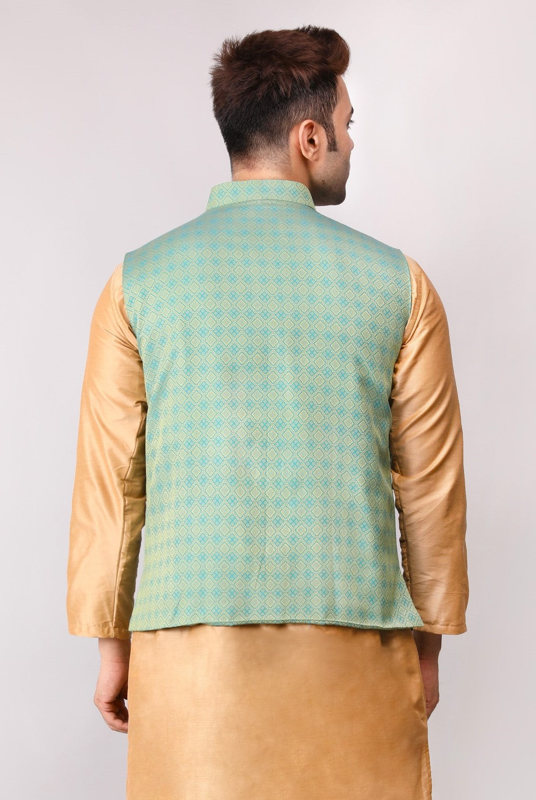 Men's Jawahar cut || Modi Jacket || Nehru Jacket Waist Coat || Vest Ethnic Wear Sea Green