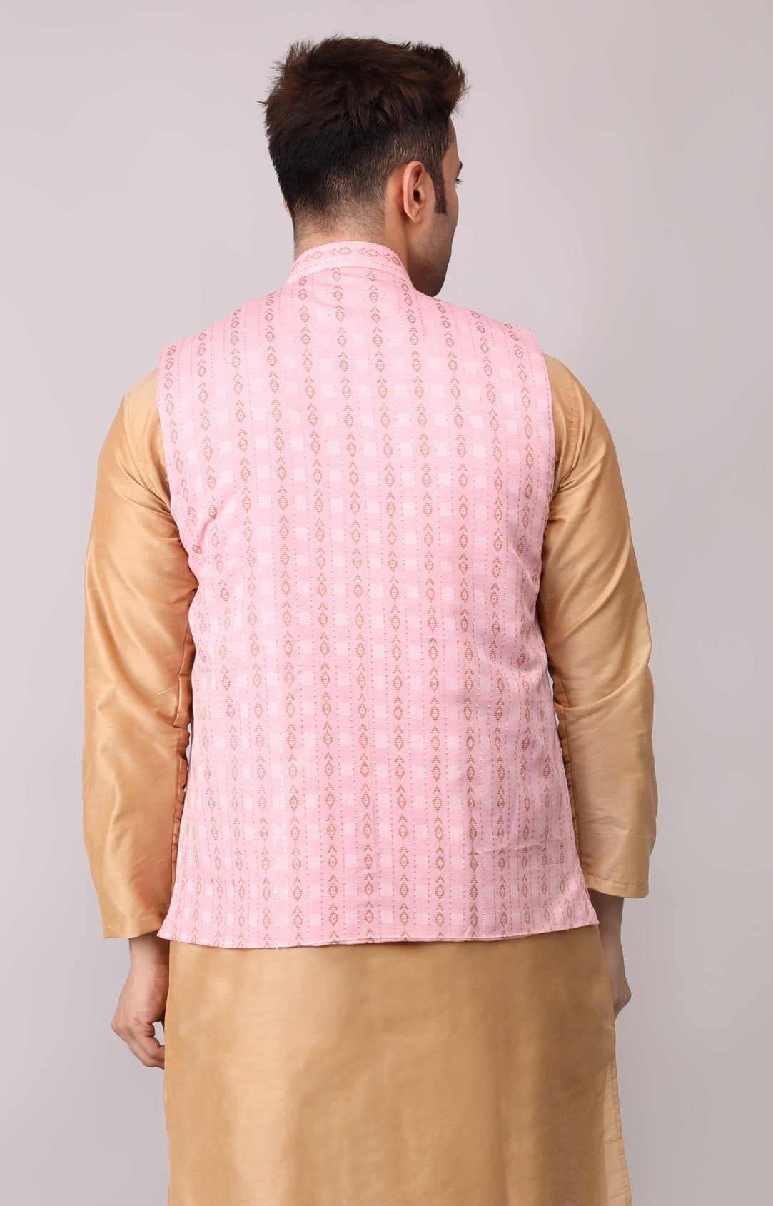 Men's Jawahar cut || Modi Jacket || Nehru Jacket Waist Coat || Vest Ethnic Wear Pink