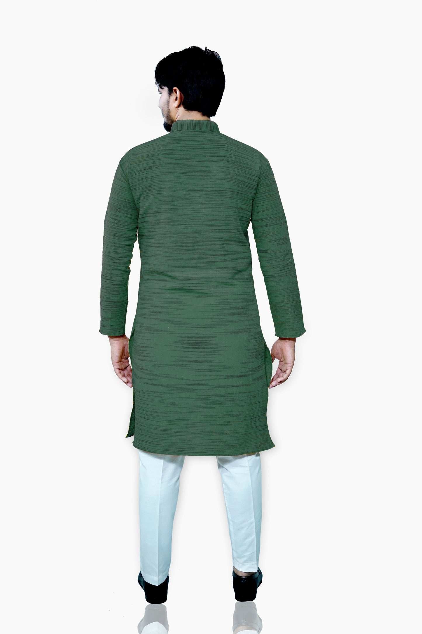 Men's Dark Green Cotton Khadi Kurta Pajama Set