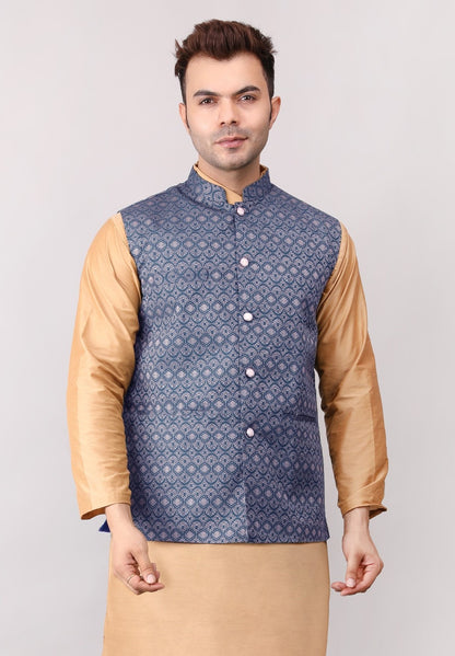 Men's Jawahar cut || Modi Jacket || Nehru Jacket Waist Coat || Vest Ethnic Wear Dark Blue