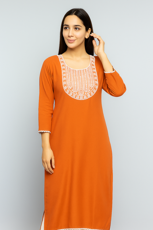 Women's Straight Solid Kurti