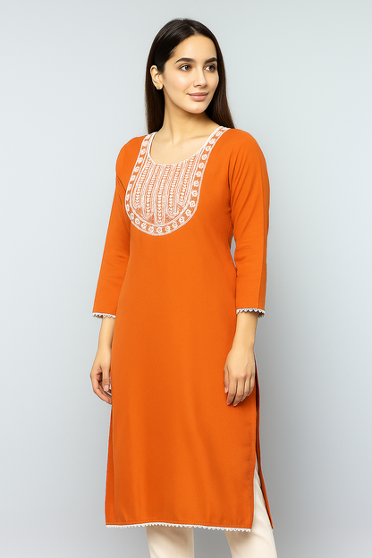 Women's Straight Solid Kurti