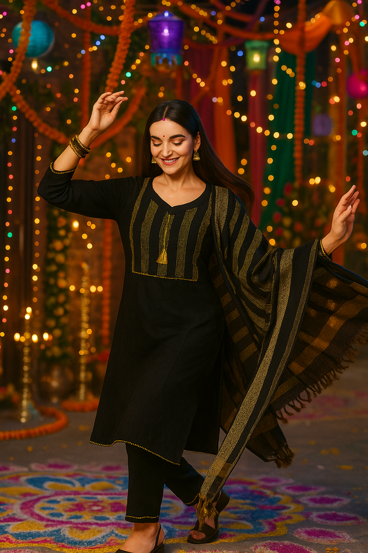 Women's Kurti Pant Dupatta Set