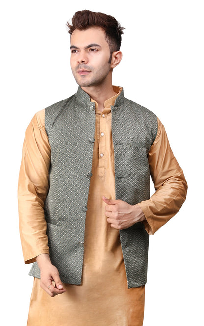Men's Jawahar cut || Modi Jacket || Nehru Jacket Waist Coat || Vest Ethnic Wear Royal Green