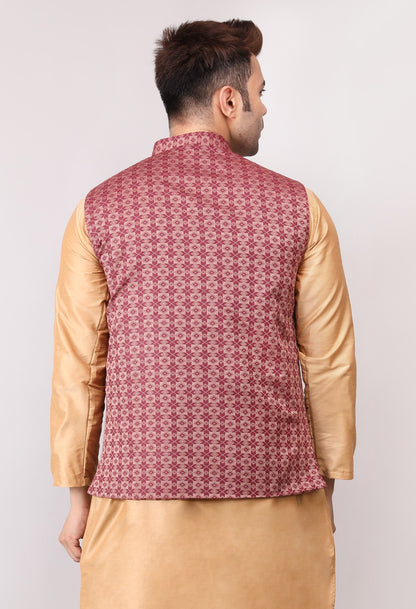 Men's Jawahar cut || Modi Jacket || Nehru Jacket Waist Coat || Vest Ethnic Wear Maroon