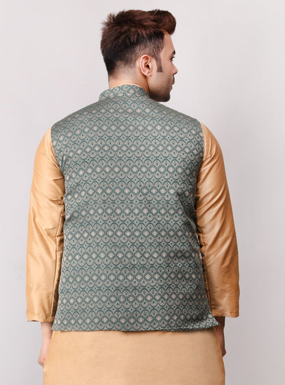 Men's Jawahar cut || Modi Jacket || Nehru Jacket Waist Coat || Vest Ethnic Wear Dark Green