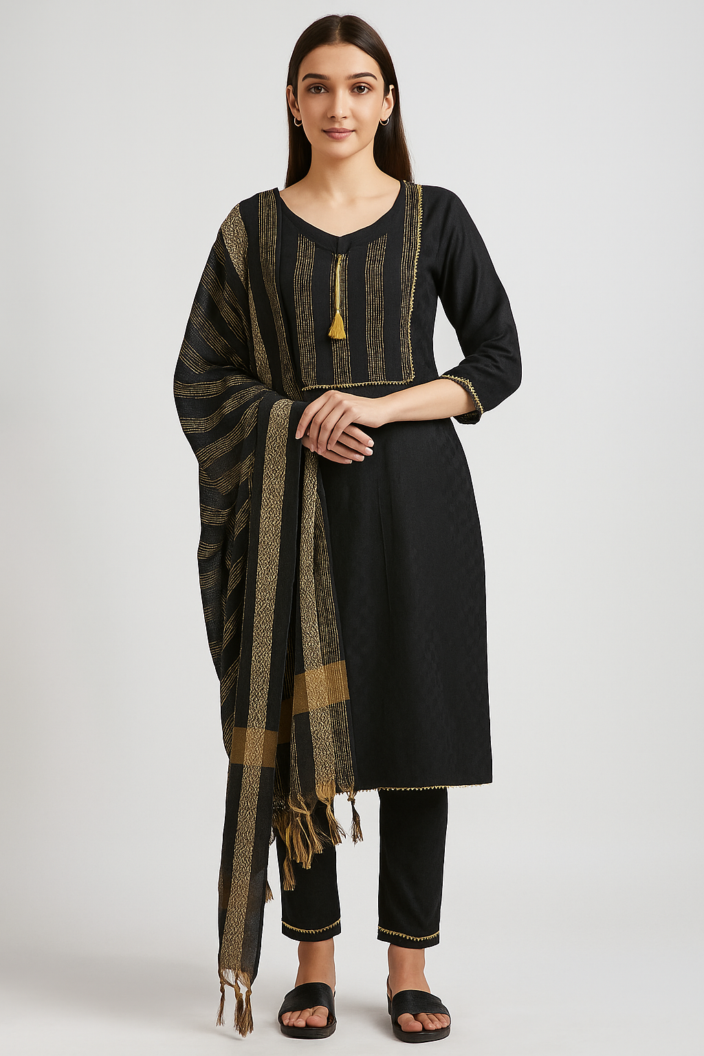Women's Kurti Pant Dupatta Set
