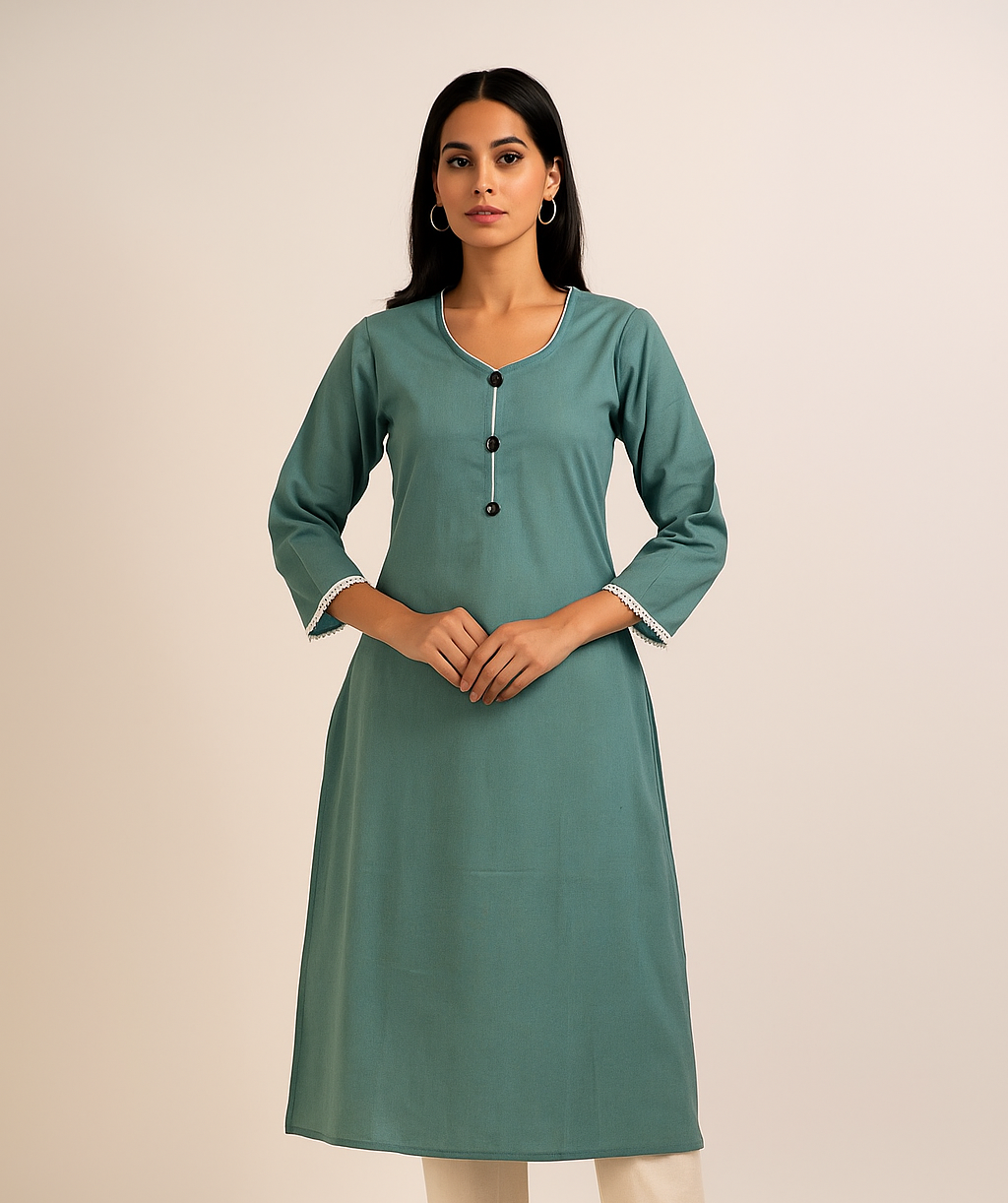 Women's Straight Solid Kurti